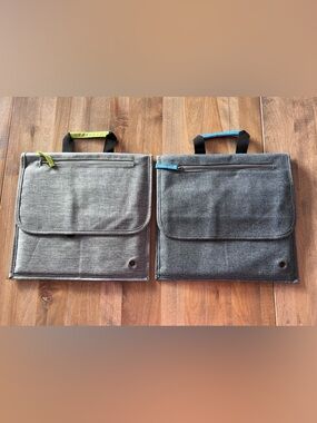 Air travel bags with Blue or Lime Accent